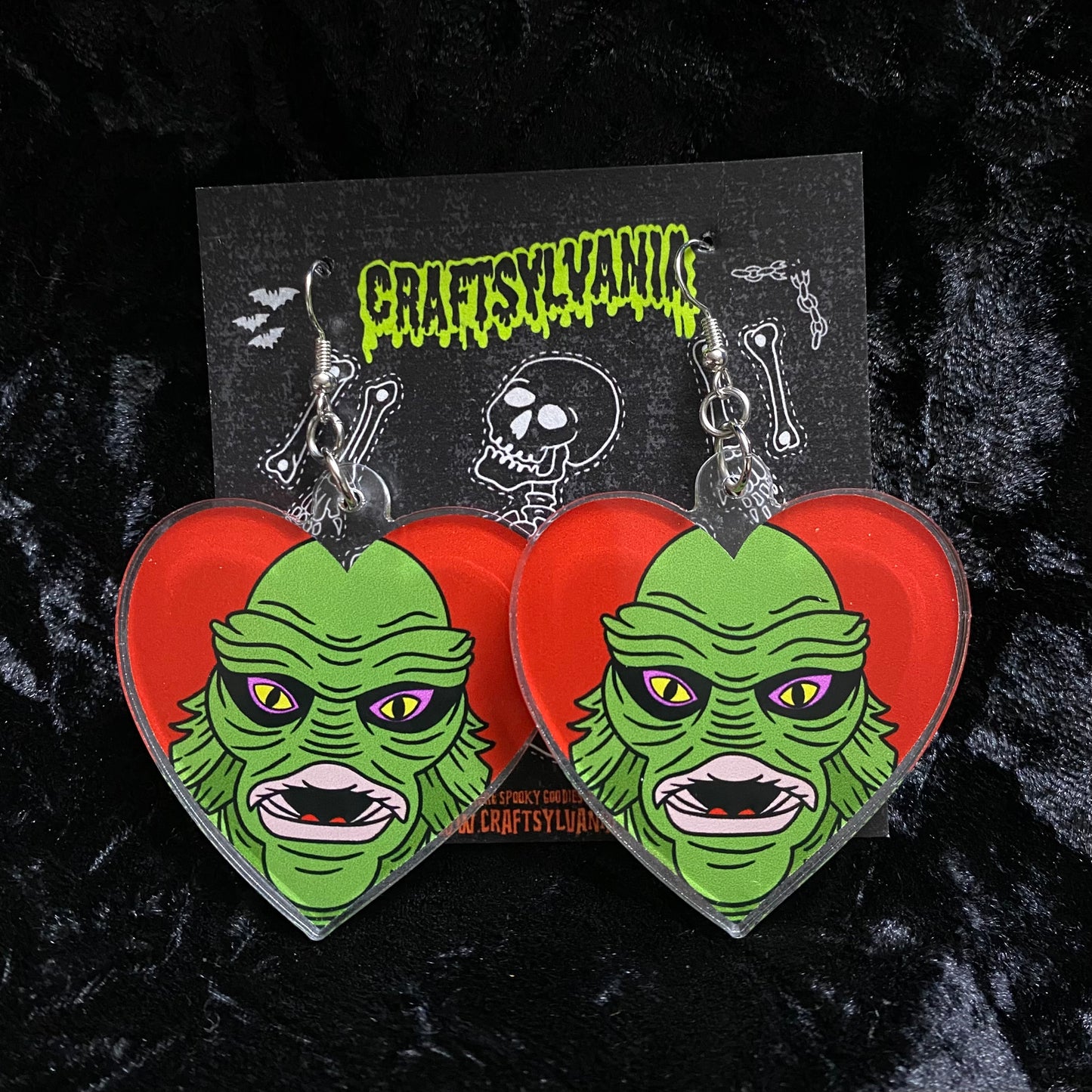 Creature Heart Acrylic Earrings