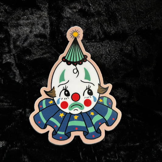 Sad (blue )Clown Kewpie Sticker