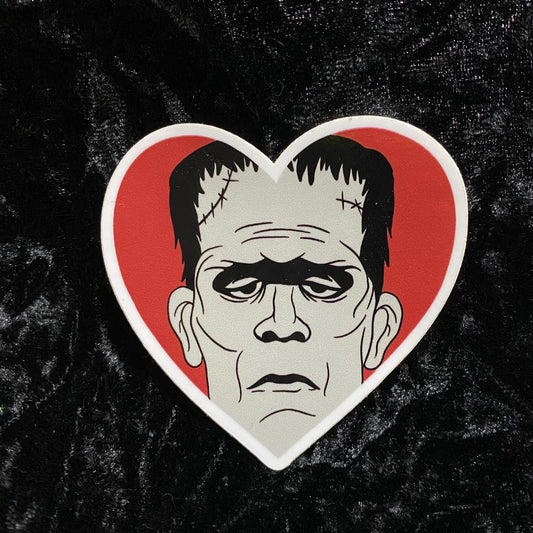 Frankenstein Monster Heart Sticker