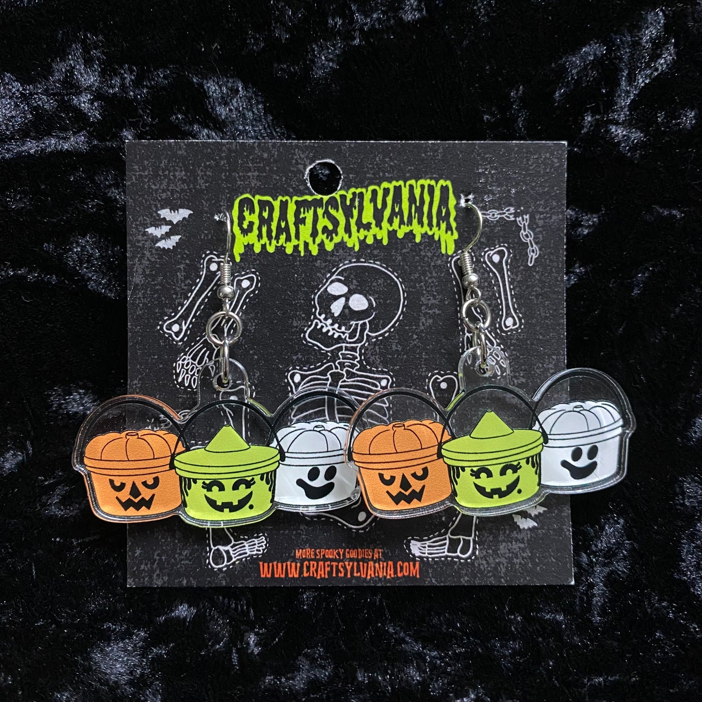 Halloween Bucket Earrings