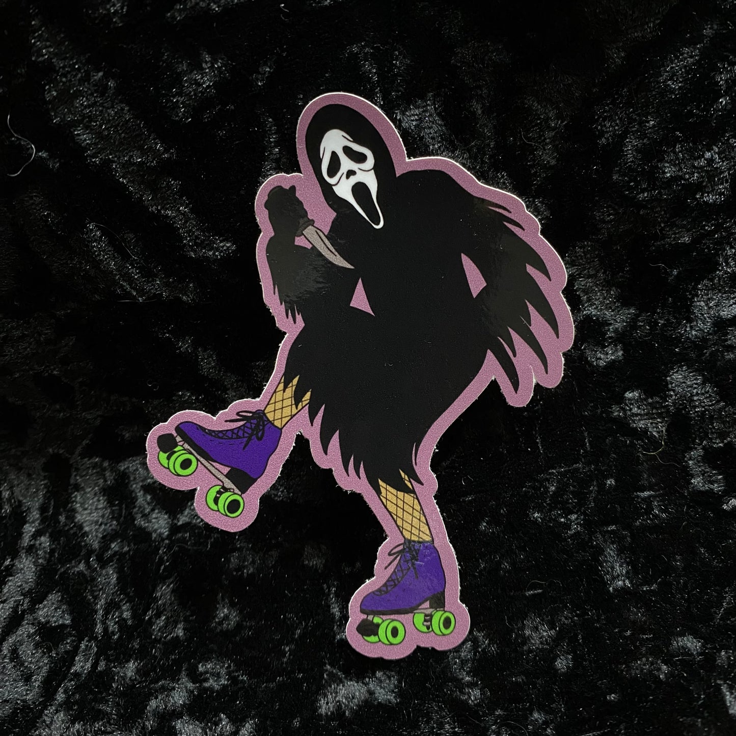 Ghostface Rollerskating Sticker