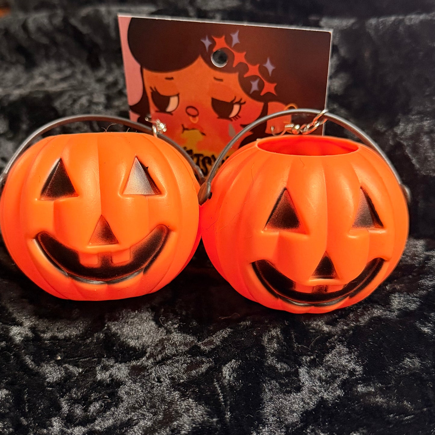 Pumpkin pail Earrings