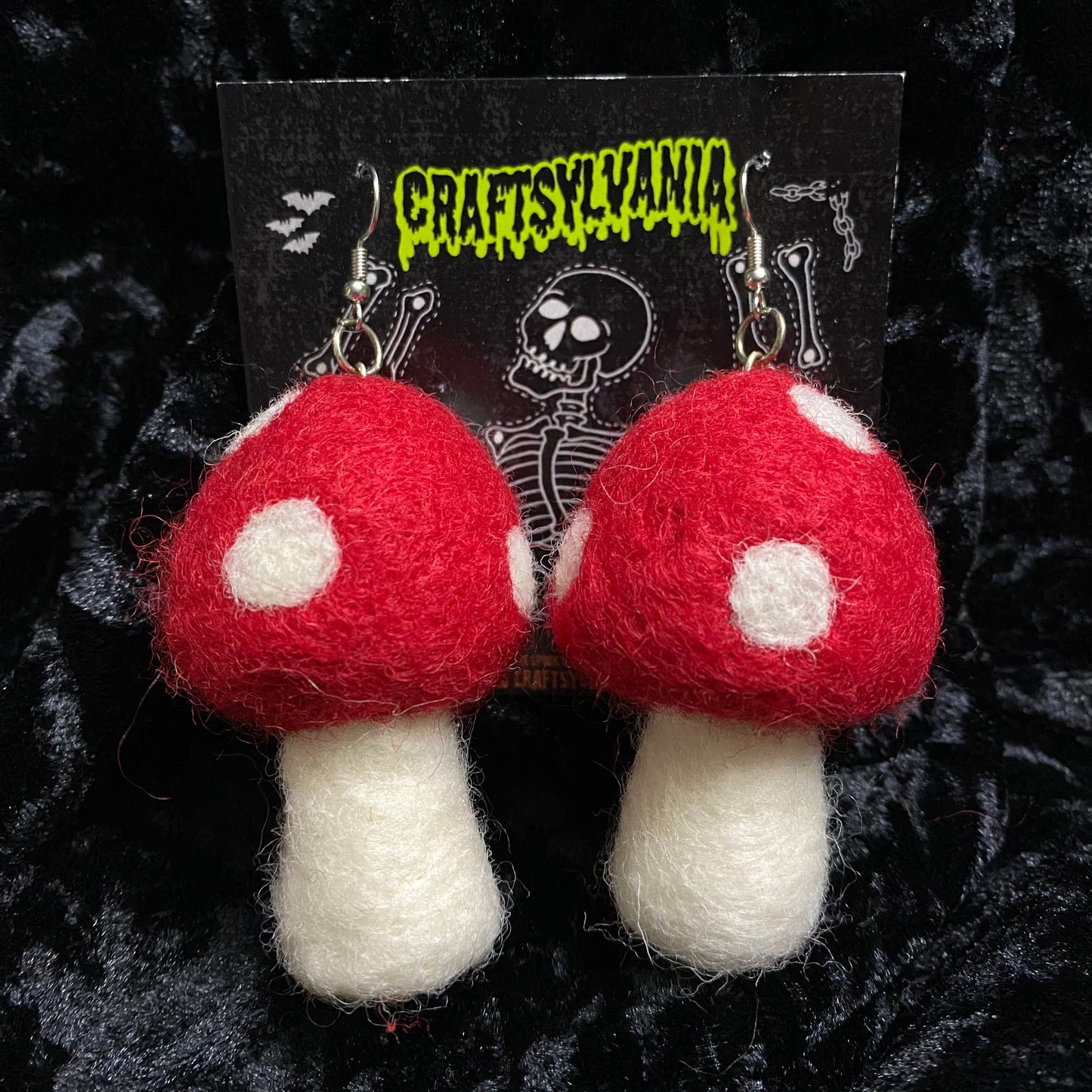 Red Mushroom Earrings