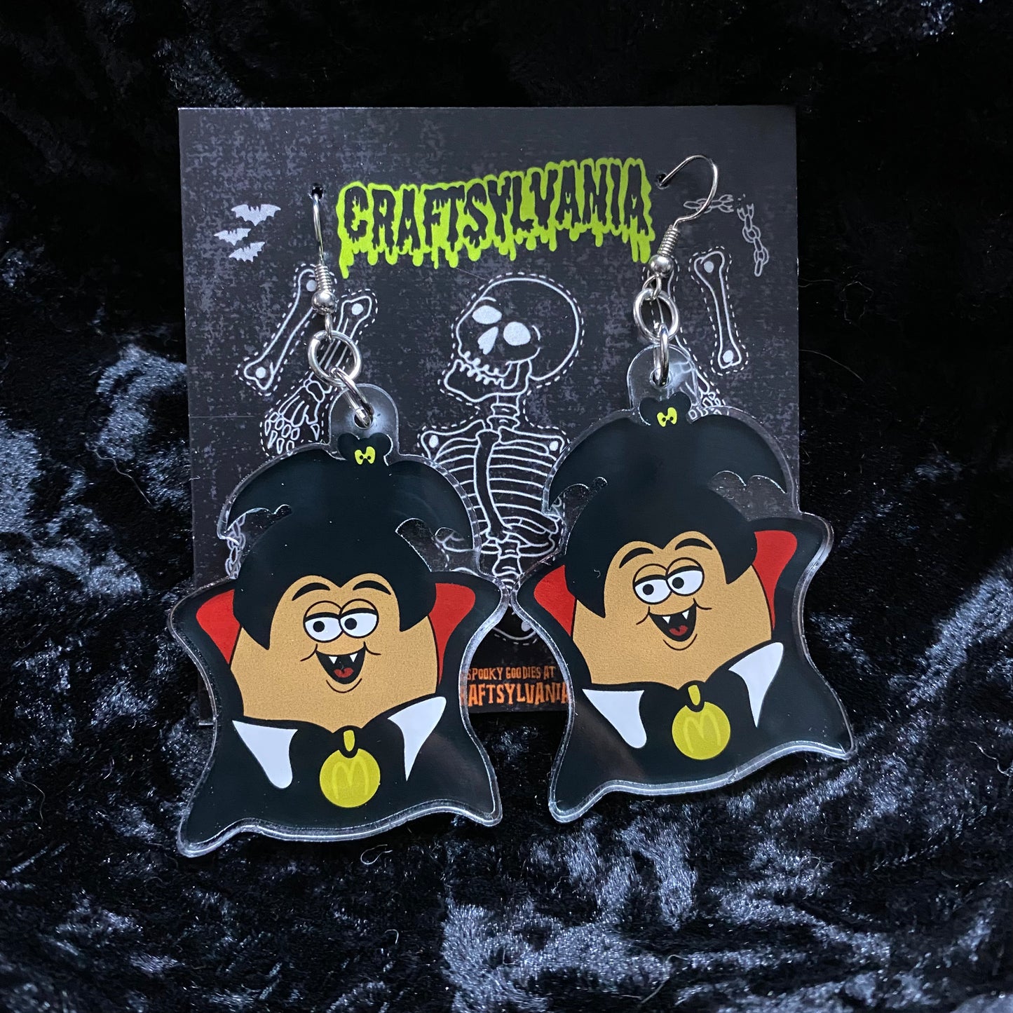 PREORDER Vampire Nugget Acrylic Earrings