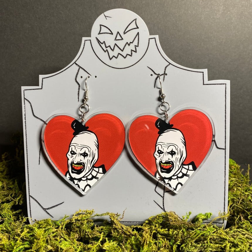 Art  Heart Acrylic Earrings