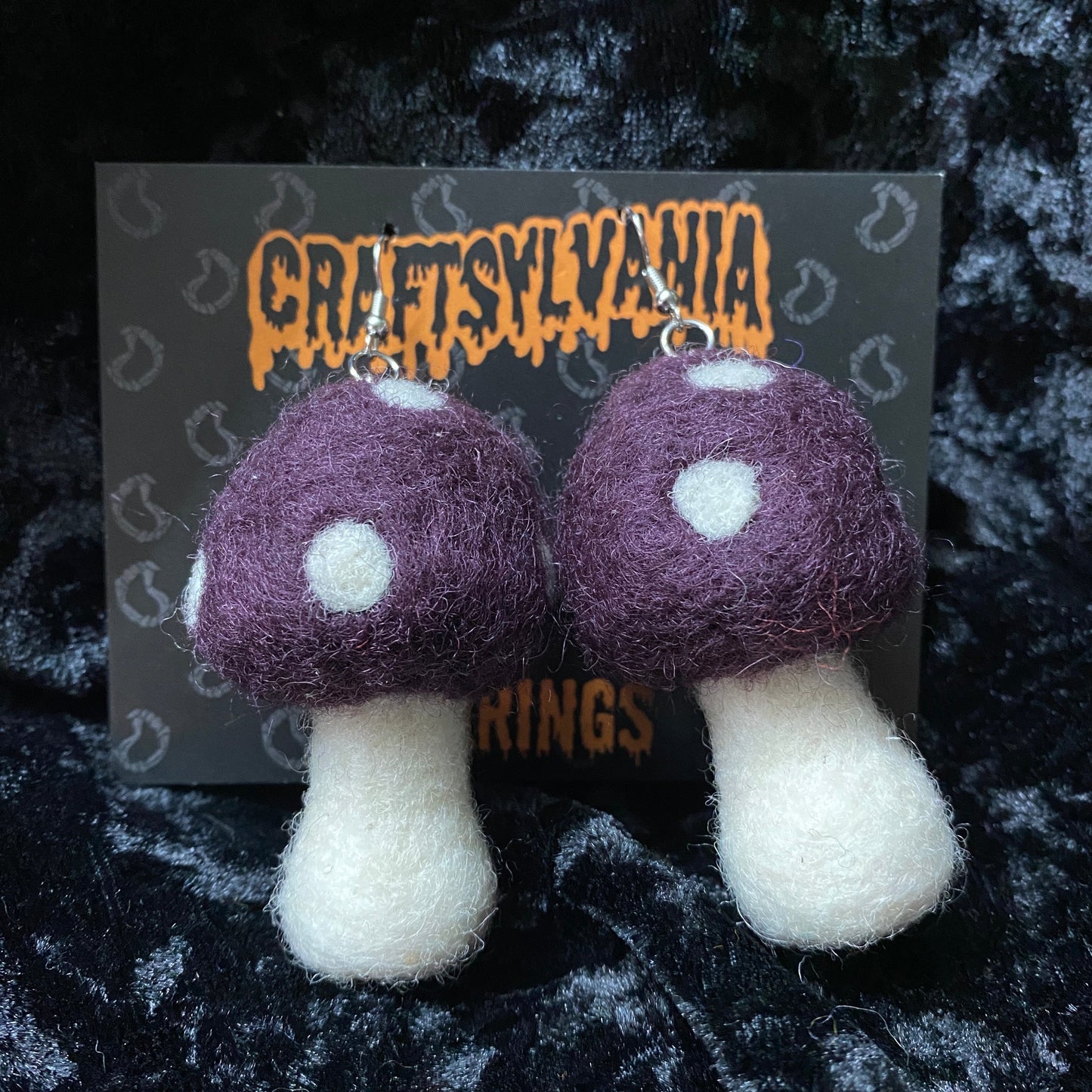 Plum Mushroom Earrings