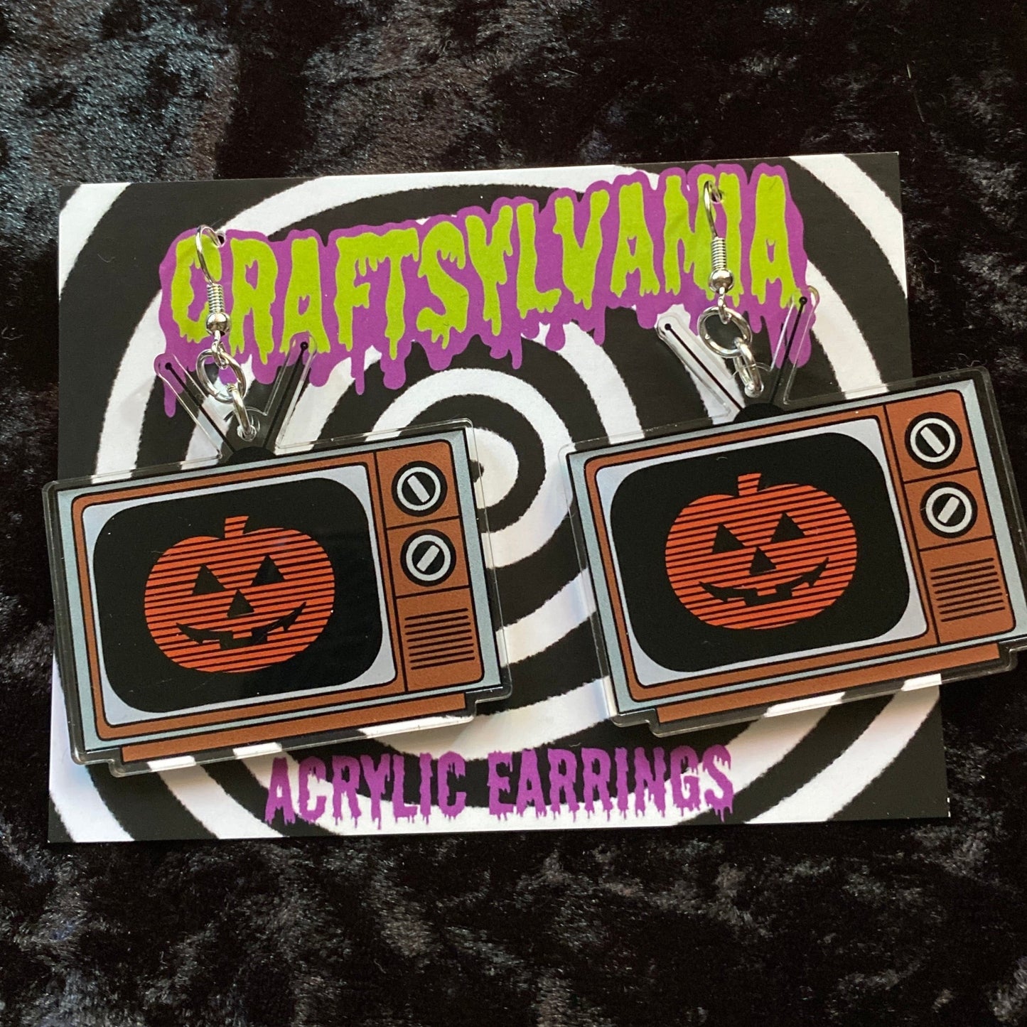 Halloween TV Earrings