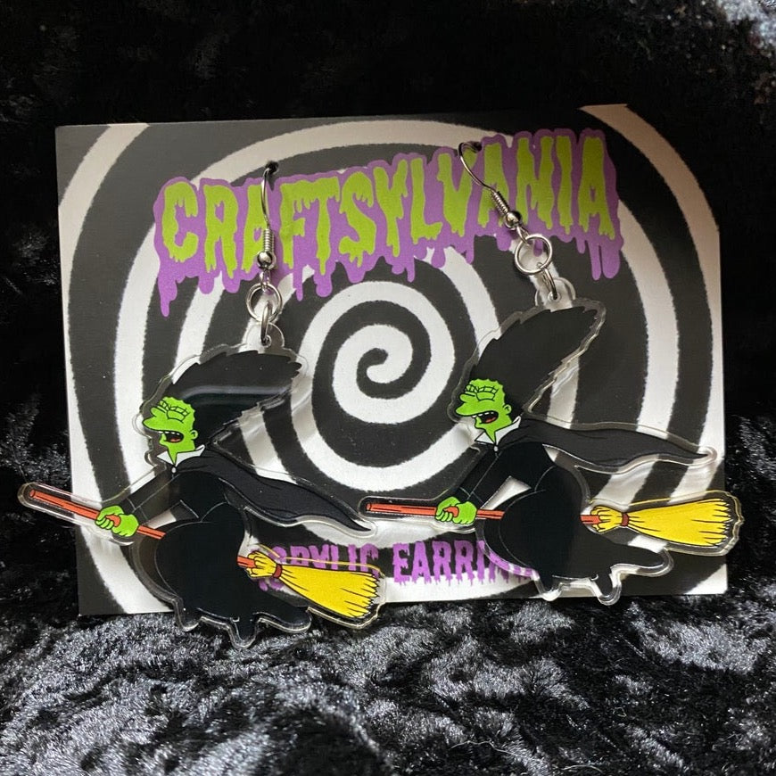Witch Marge Acrylic Earrings