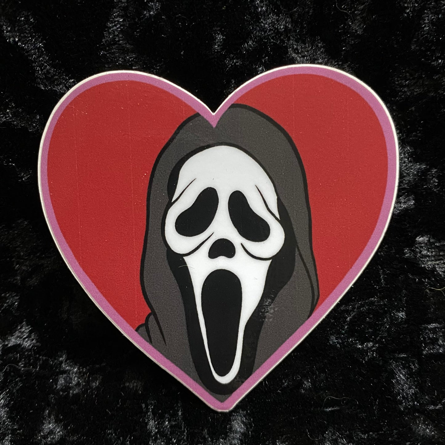 Ghostface Heart Sticker