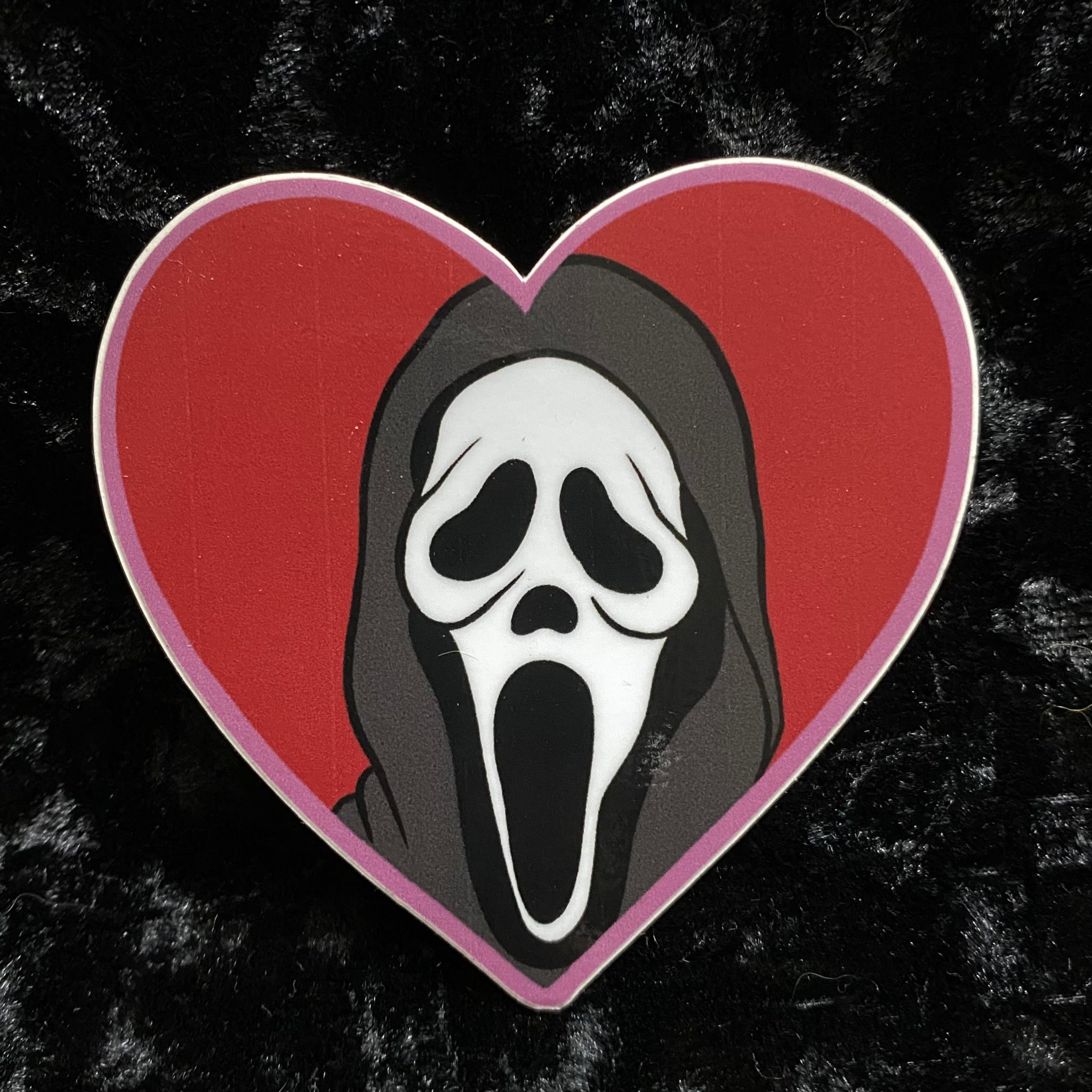 Ghostface Heart Sticker – Craftsylvania