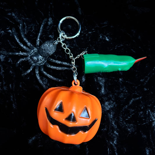 Pumpkin Spider Keychain