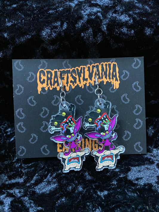 Ahh real Monsters Acrylic Earrings