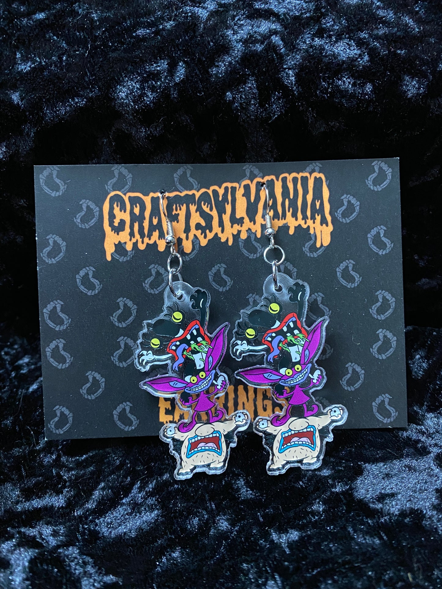 Ahh real Monsters Acrylic Earrings (PREORDER)