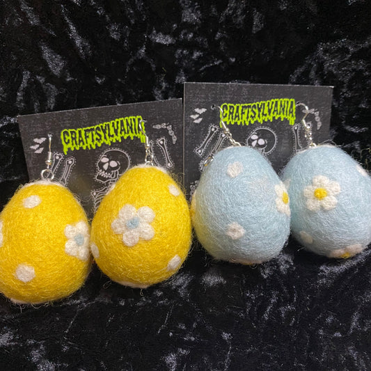 Floral Egg Earrings