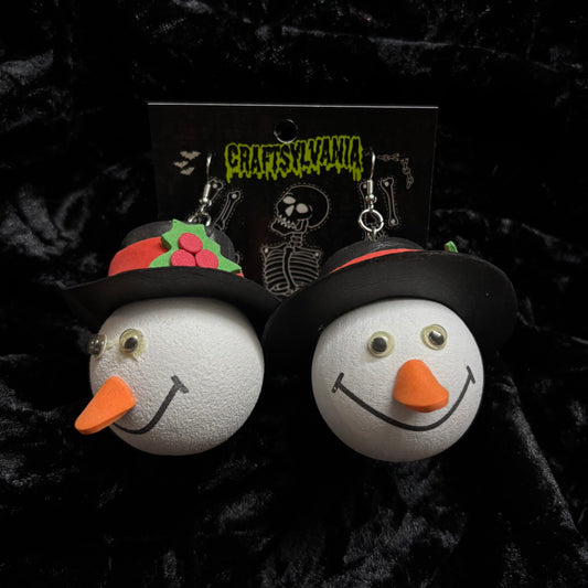 Snowman Head Earrings