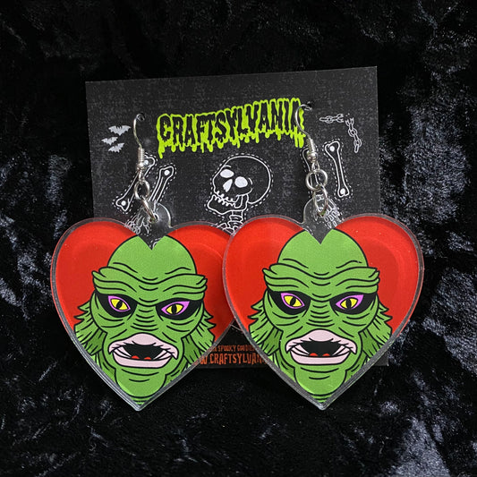 Creature Heart Acrylic Earrings