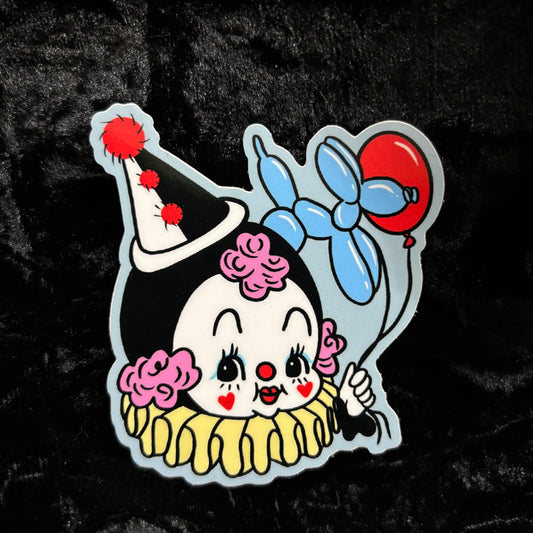 Clown Kewpie w/balloons Sticker