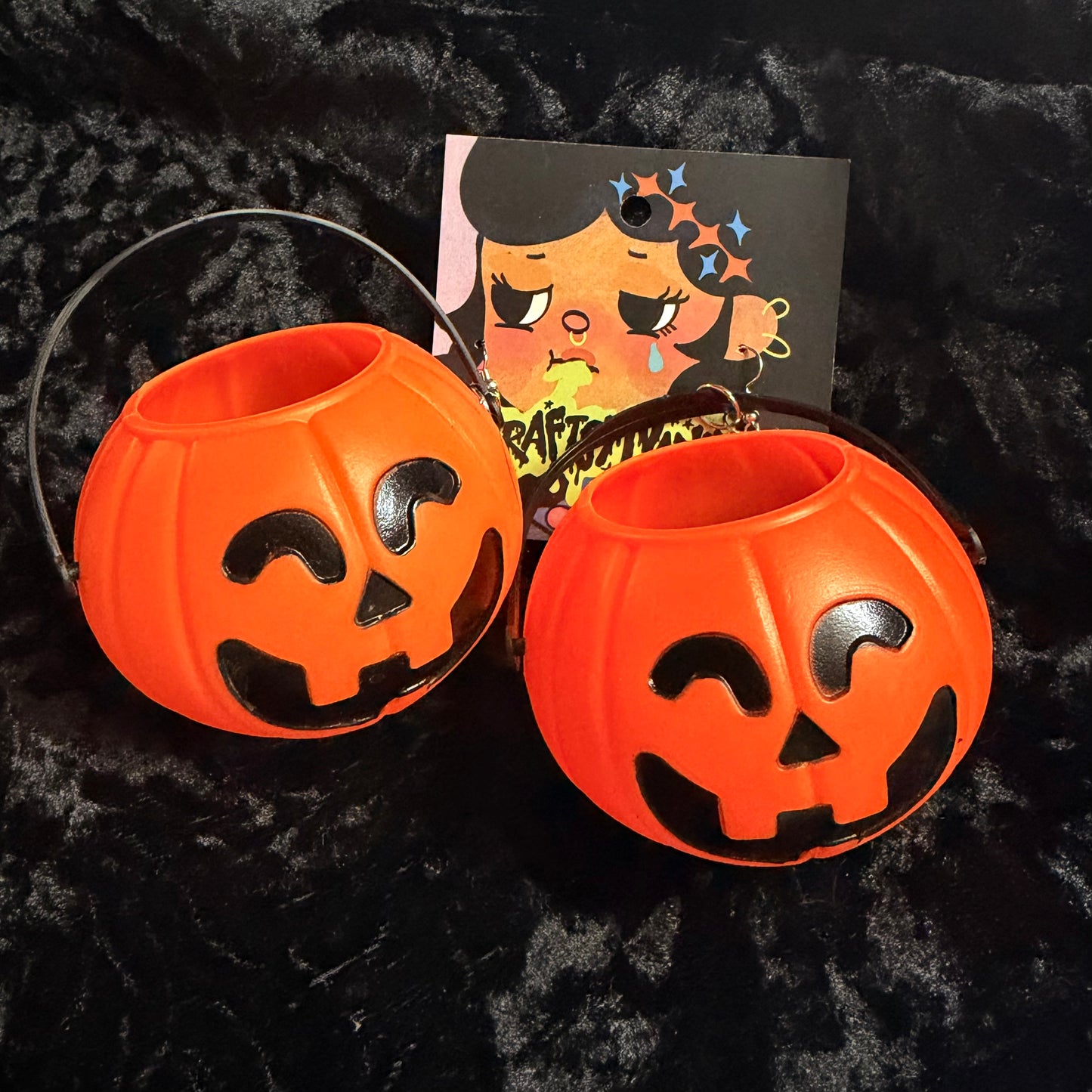 Happy Pumpkin Pail Earrings