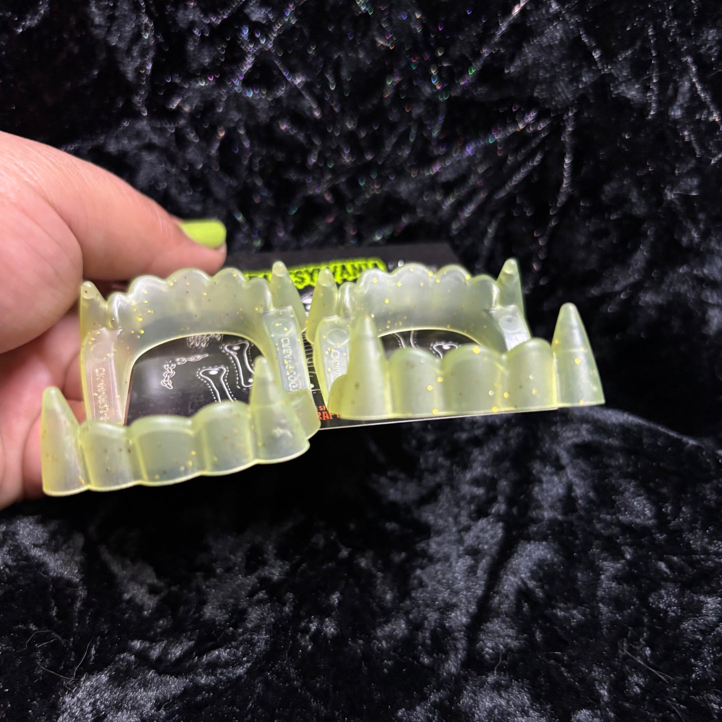 Glitter Vampire teeth Earrings
