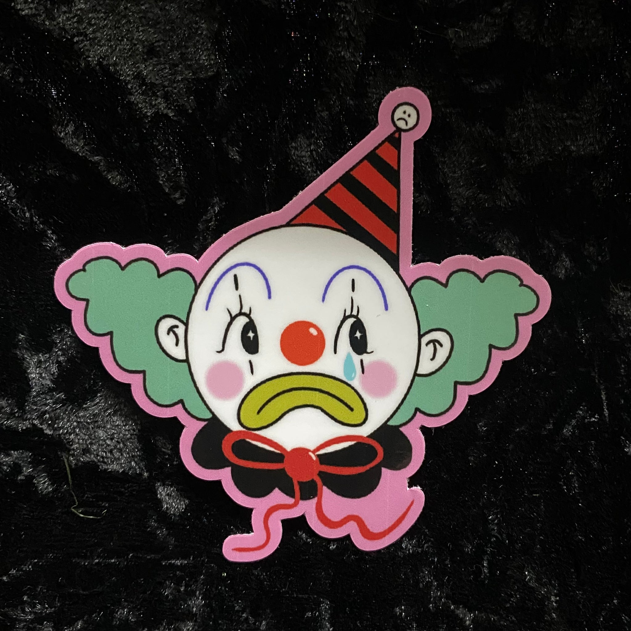 Kewpie Sad Clown Sticker
