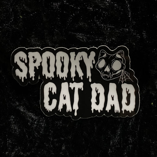Spooky Cat Dad Sticker