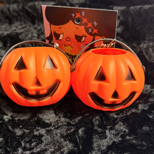 Pumpkin pail Earrings