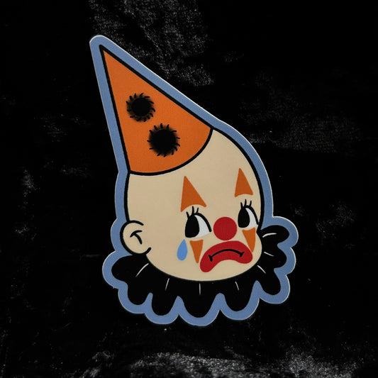 Kewpie Sad Clown Sticker