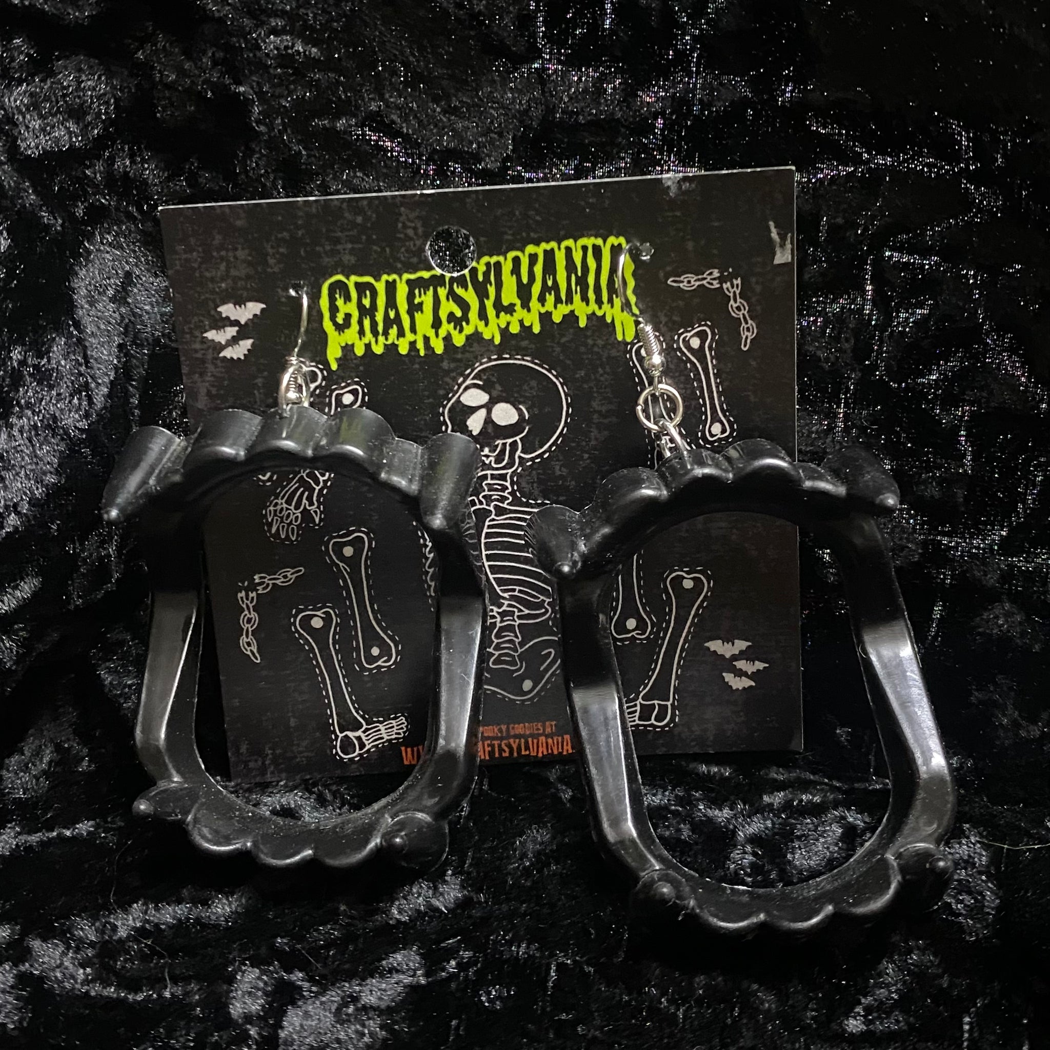 Black Vampire teeth Earrings