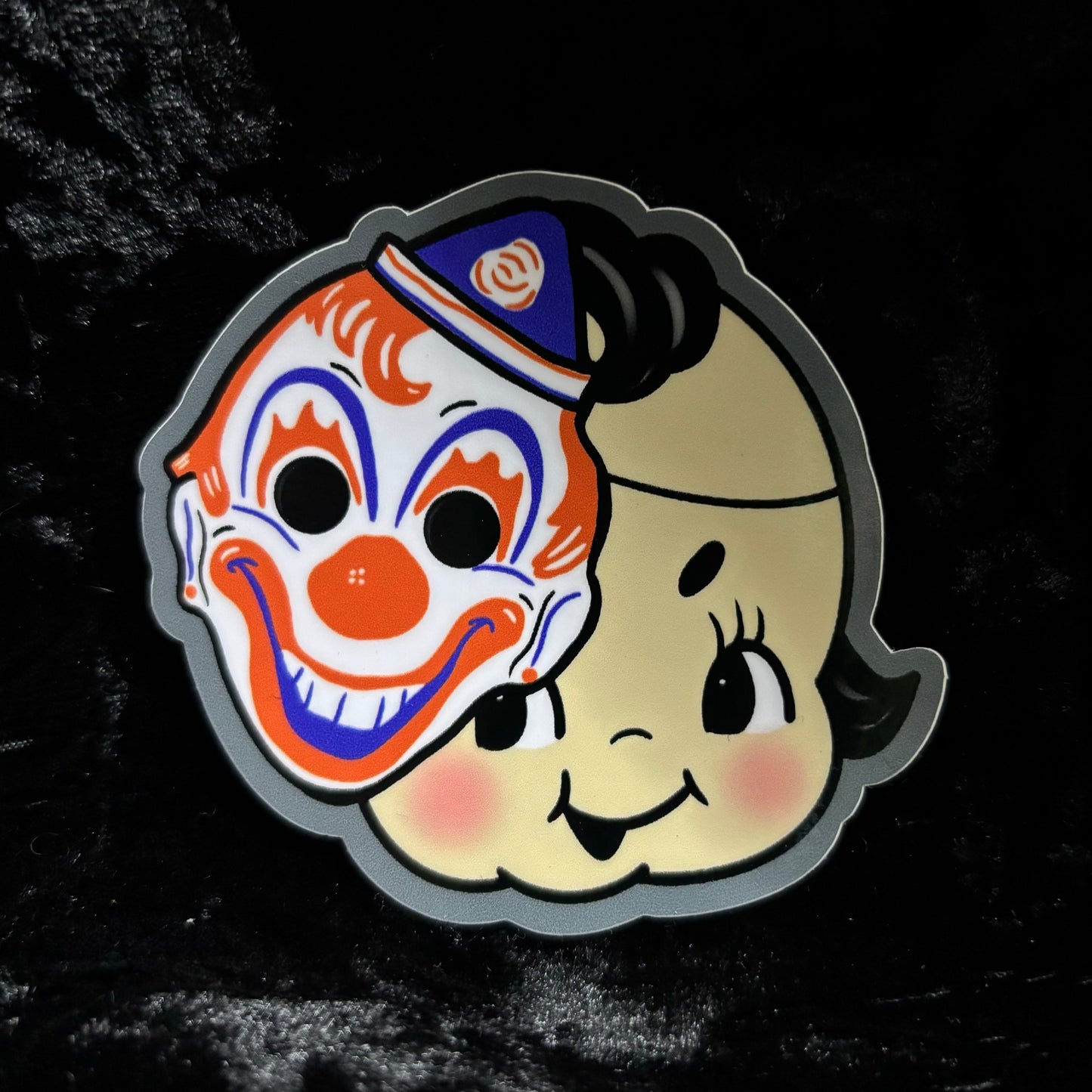 Kewpie Halloween Mask Sticker