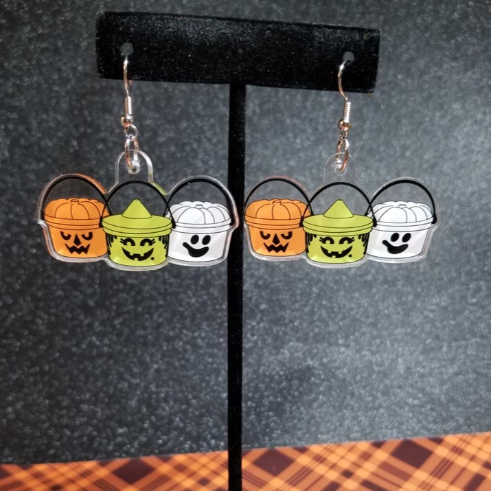 Halloween Bucket Earrings