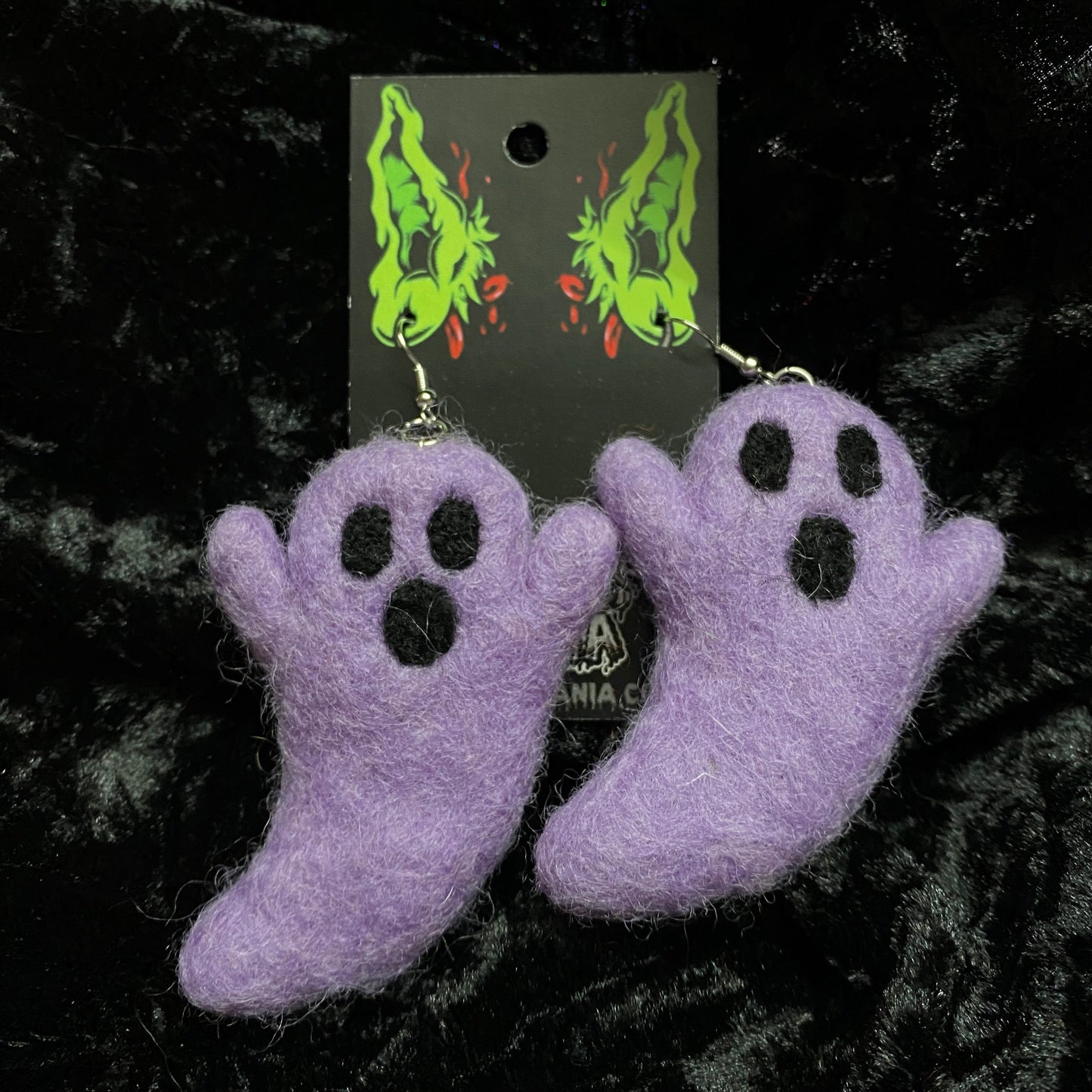 Purple Ghost Earrings