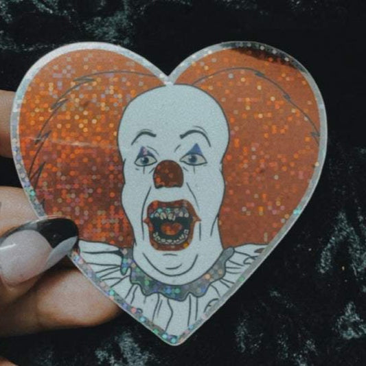 Pennywise Glitter heart Sticker